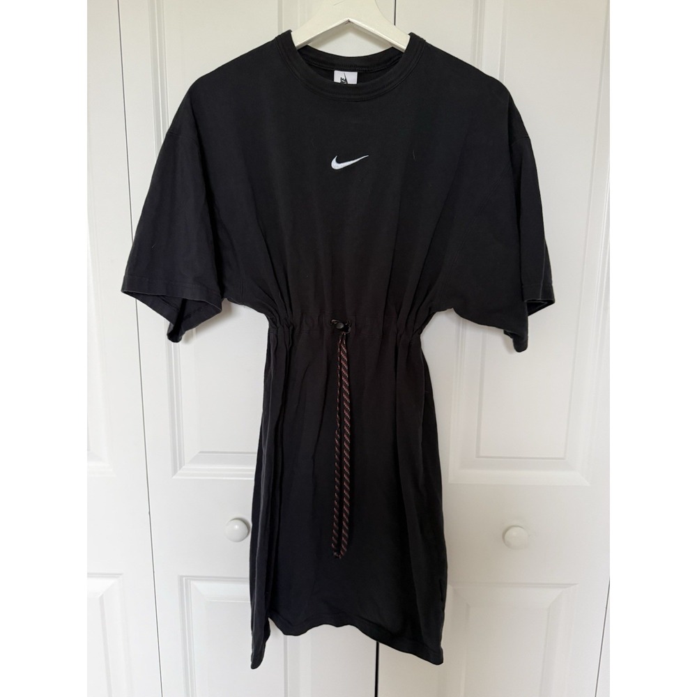 Nike Tshirt Dress Drawstring Closure Size XXS Oversized Dolman Sleeves Athletic
